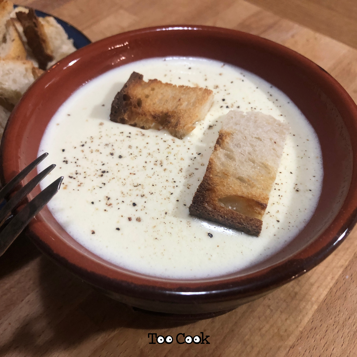 Toocook Stove Bagna Cauda Dip for vegetables Piedmontese Fondue recipe in Brown Terracotta. Made in Italy 100%