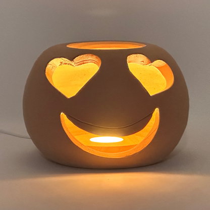 Toocook Lampada Decorativa Emoji Love – Ceramica Artigianale con Base per Luce LED – Diametro 17 cm