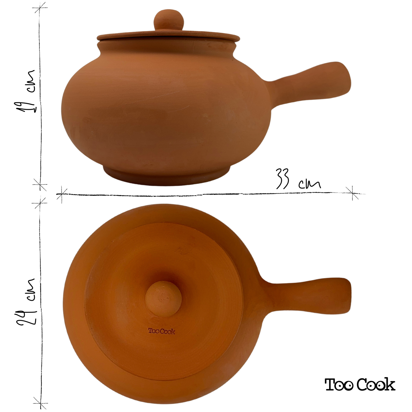 Toocook Potato and Chestnut Cooker in Glazed Terracotta for Simple Natural Cooking No Fat and without altering the properties of the food 100% Made in Italy