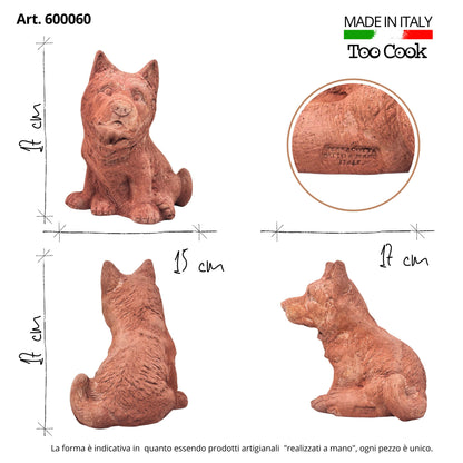 Toocook Cane Pastore Tedesco in terracotta artigianale per arredo giardino decorazione unica resistente alle intemperie