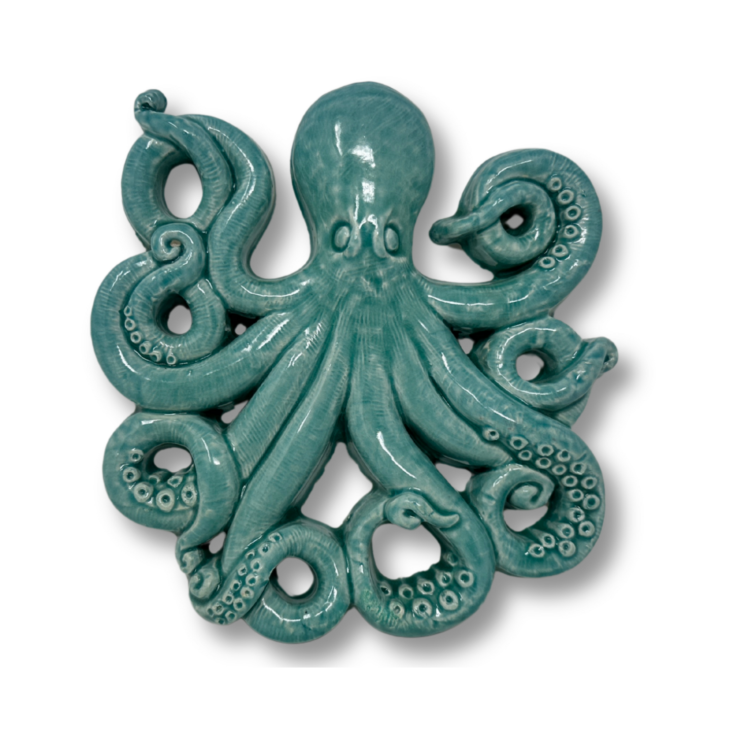 Toocook Polipo in ceramica smaltata verde acqua marina per Decorazione Murale e Arredo Casa, Realizzato Artigianalmente, Idea Regalo Made in Italy