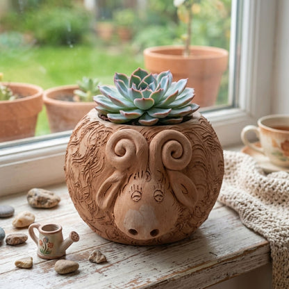 Toocook Ariete in Terracotta Vaso per Piante e Candele - Arredo e decoro giardino - Ø25cm