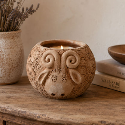 Toocook Ariete in Terracotta Vaso per Piante e Candele - Arredo e decoro giardino - Ø25cm