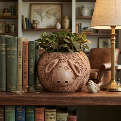 Toocook Pecora in Terracotta Vaso per Piante e Candele - Arredo e decoro giardino - Ø25cm