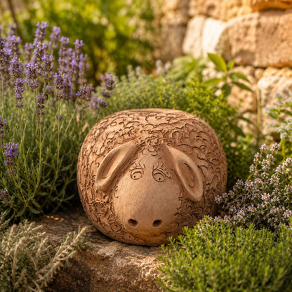 Toocook Pecora in Terracotta Base per Piante - Arredo e decoro giardino Ø25cm
