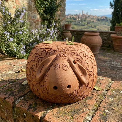 Toocook Pecora in Terracotta Base per Piante - Arredo e decoro giardino Ø25cm