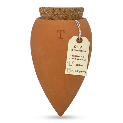 Olla in Terracotta Artigianale per irrigazione Piante 250 ml