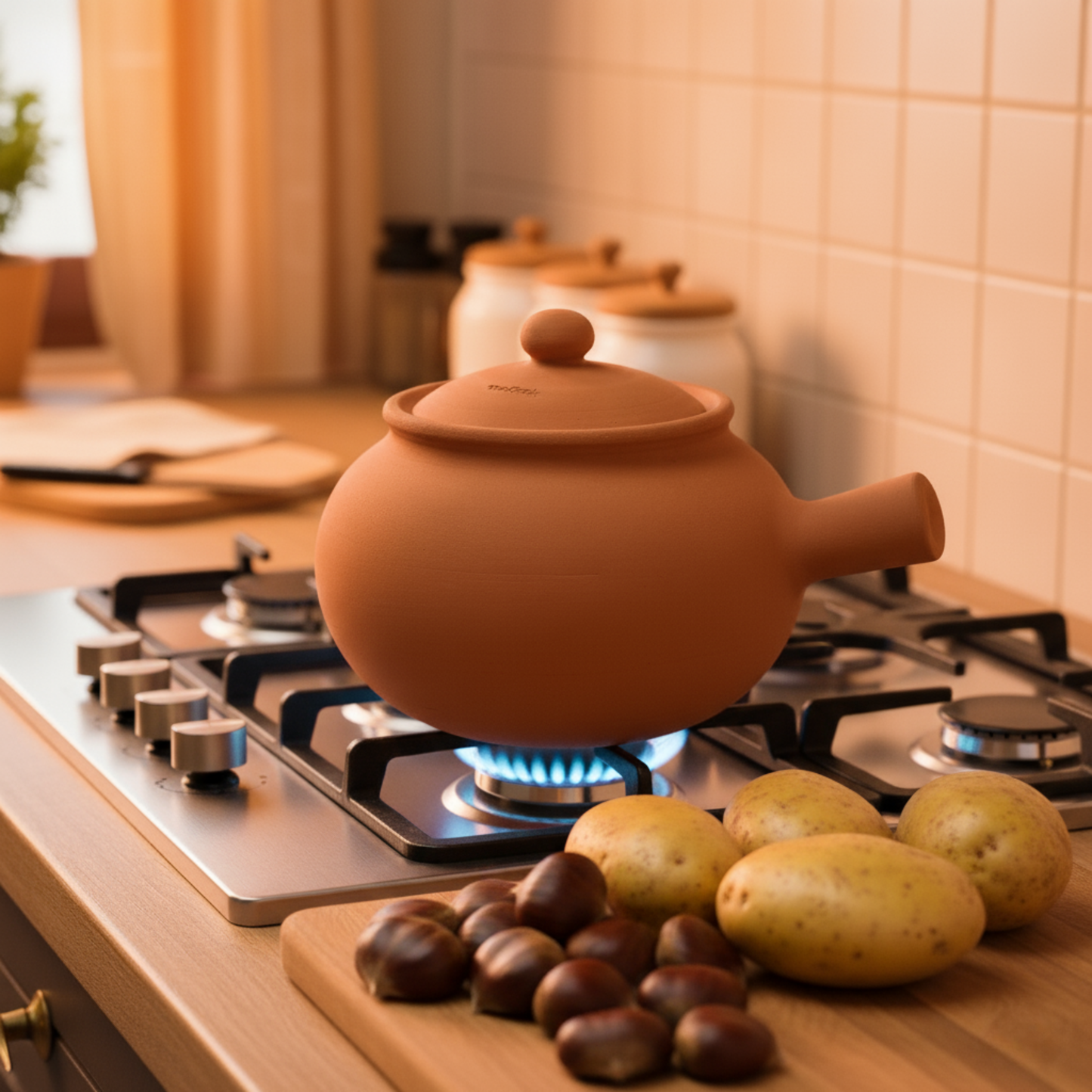 Cuoci Patate e Castagne in terracotta per Cucina Naturale a cottura lenta