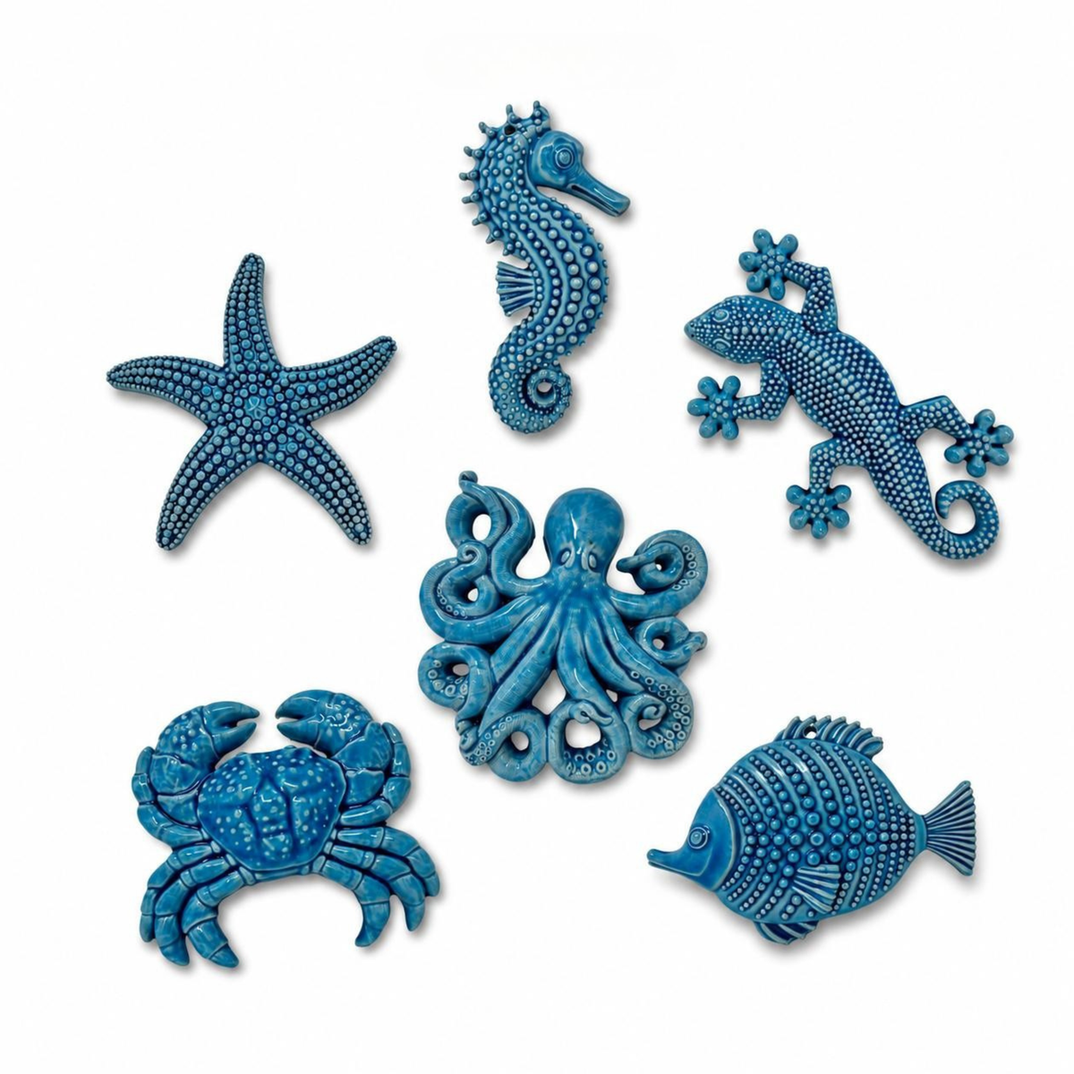 Toocook Animali marini in Ceramica Decorazione Arredo Casa (6 pezzi)