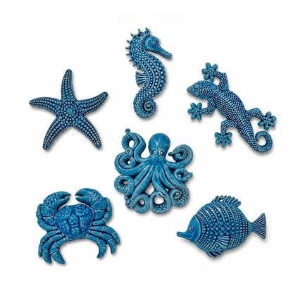Toocook Animali marini in Ceramica Decorazione Arredo Casa (6 pezzi)