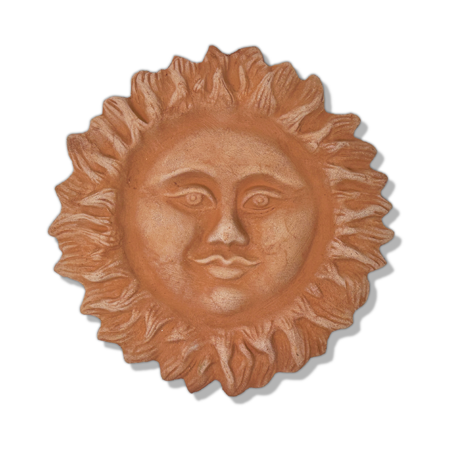 Handcrafted ceramic wall sun for home furnishing and decoration Terracotta Gift Idea 