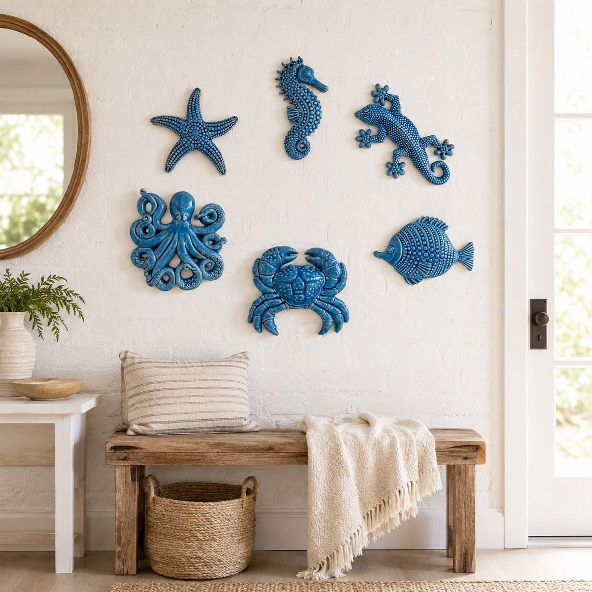 Toocook Animali marini in Ceramica Decorazione Arredo Casa (6 pezzi)