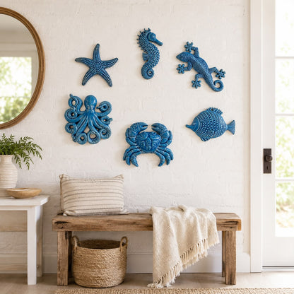 Toocook Animali marini in Ceramica Decorazione Arredo Casa (6 pezzi)