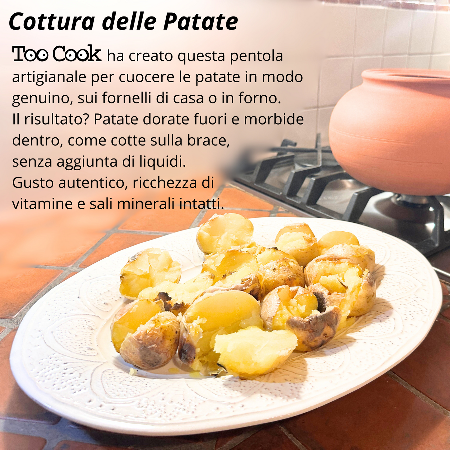 Cuoci Patate e Castagne in terracotta per Cucina Naturale a cottura lenta